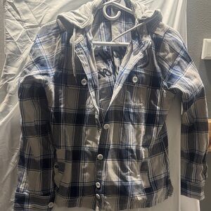 Harley-Davidson Blue and Gray Plaid Jacket